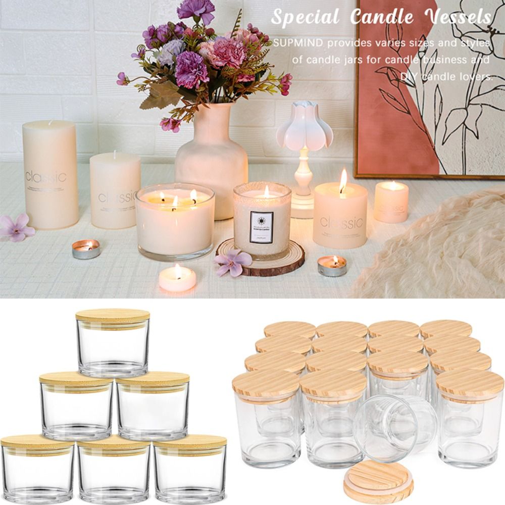 Candle Making Supplies Jars - Прозрачные стеклянные банки для свечей, прозрачный