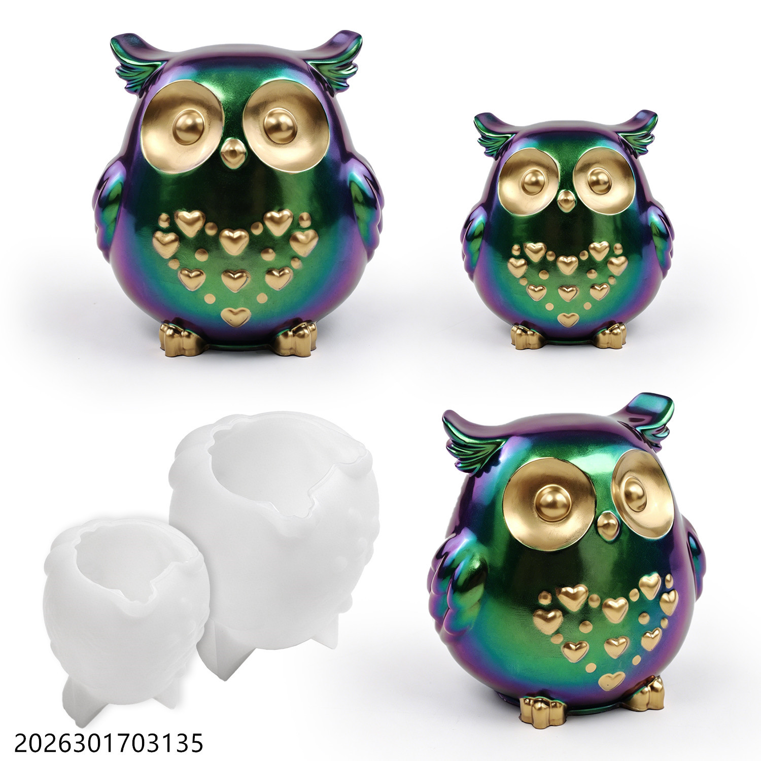 Candle Souvenir - Силиконовая форма «Сова» 3D, набор для